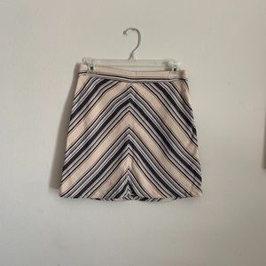 Hollister Blue and Cream Striped Skirt